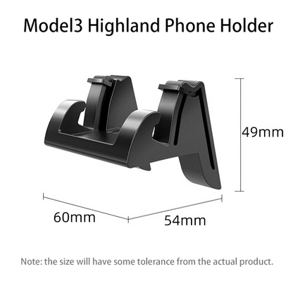 Silicone Snap-On Phone Holder for Tesla Model Y/3 Dashboard Air Vent