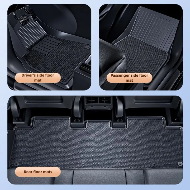 Premium TPE Floor Mats for Tesla Model 3/Y – Full Coverage Car Interior Accessory