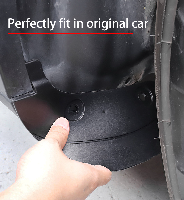 Hidden Mud Flaps for Tesla Model 3/Y – No-Drill TPE Splash Guards with Easy Installation